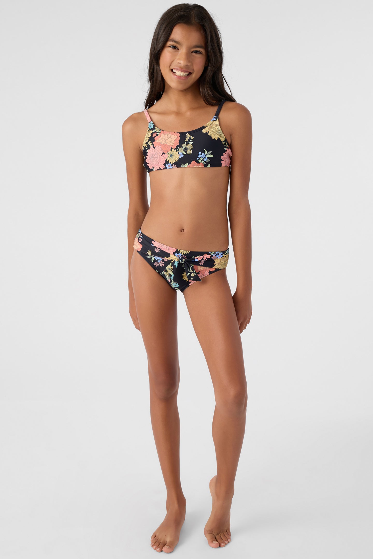 GIRL'S KALI FLORAL TIE BACK BRALETTE & BOTTOMS