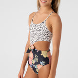 Girl's Kali Floral Knot Front One Piece