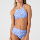 Girl's Isabella Ikat Braided High Neck Top & Bottoms