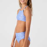 Girl's Isabella Ikat Braided High Neck Top & Bottoms