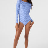 Girl's Isabella Ikat Twist Back Long Sleeve Surf Suit