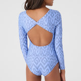 Girl's Isabella Ikat Twist Back Long Sleeve Surf Suit