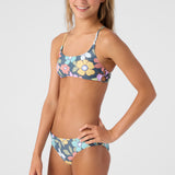 Girl's Layla Floral Strappy Side Bralette Swim Set