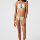 Girl's Beachbound Stripe Square Neck Top & Bottoms
