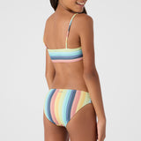 Girl's Beachbound Stripe Square Neck Top & Bottoms