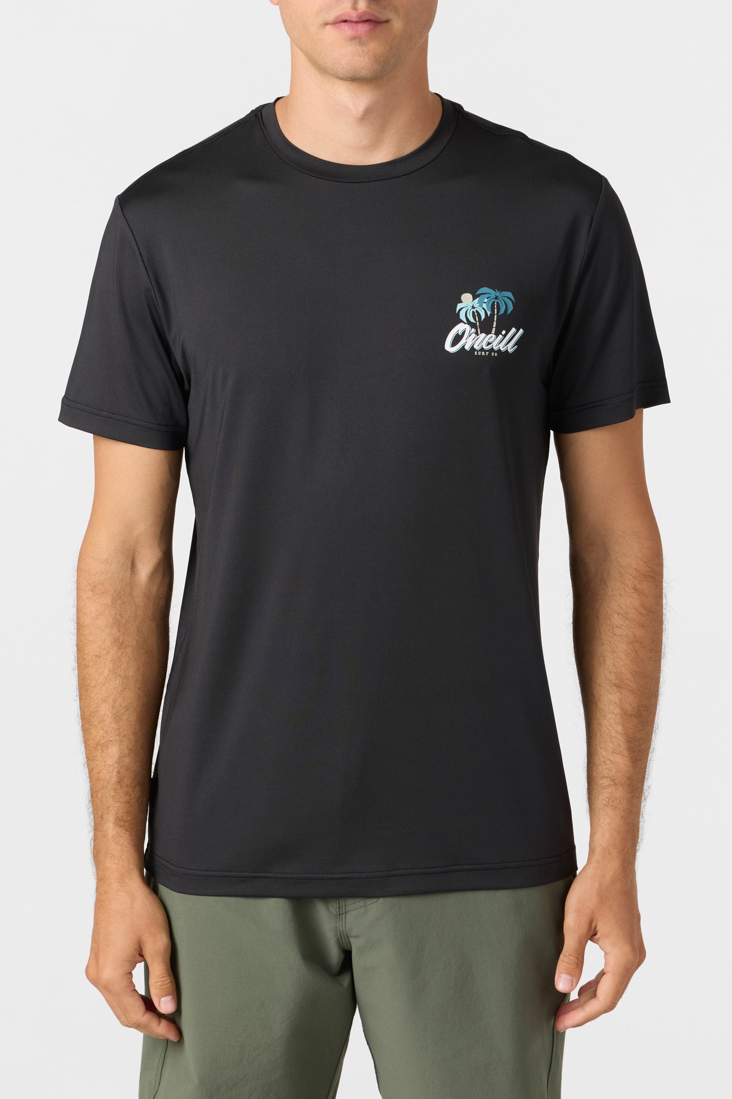 TRVLR Upf Tee - Palms Standard Fit Tee - Black | O'Neill