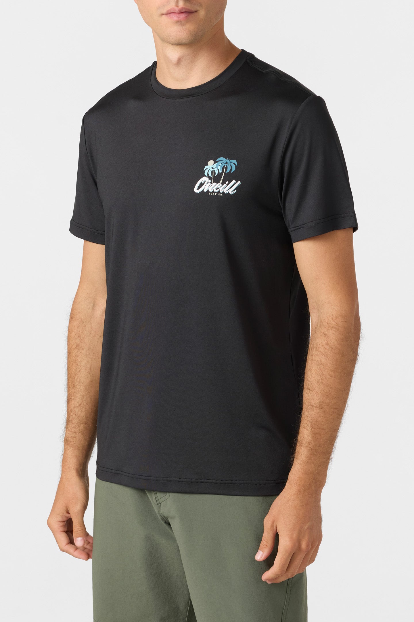 TRVLR Upf Tee - Palms Standard Fit Tee - Black | O'Neill