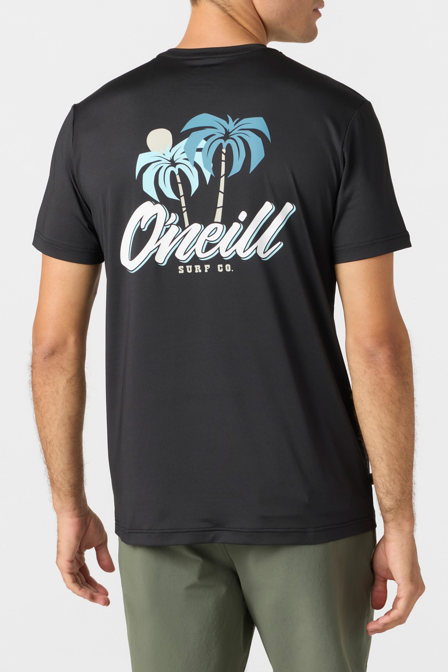 TRVLR Upf Tee - Palms Standard Fit Tee - Black | O'Neill