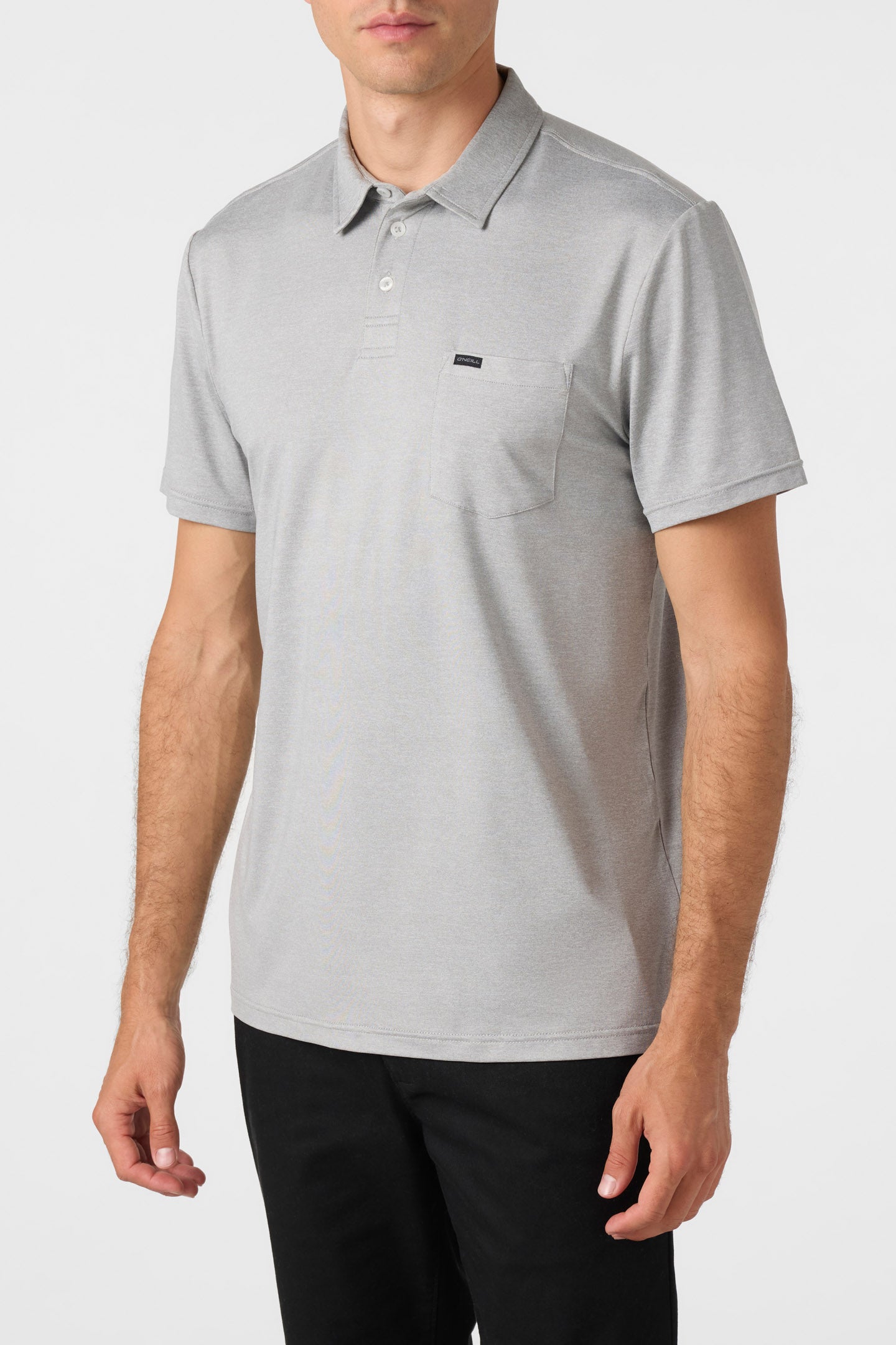TRVLR Upf Polo Standard Fit Polo - Heather Grey | O'Neill