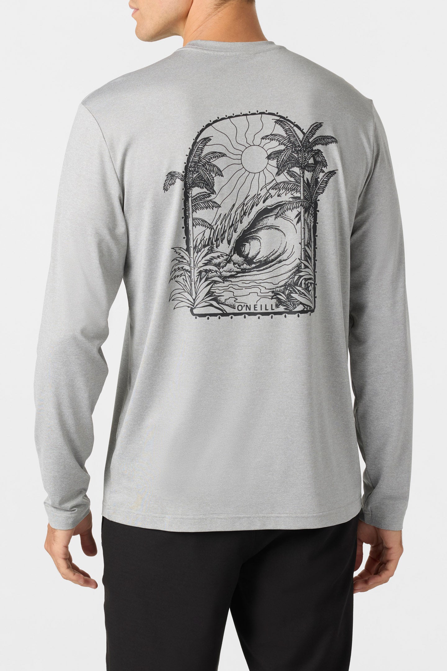 TRVLR Upf Tee - Tropics Long Sleeve Pullover - Heather Grey | O'Neill