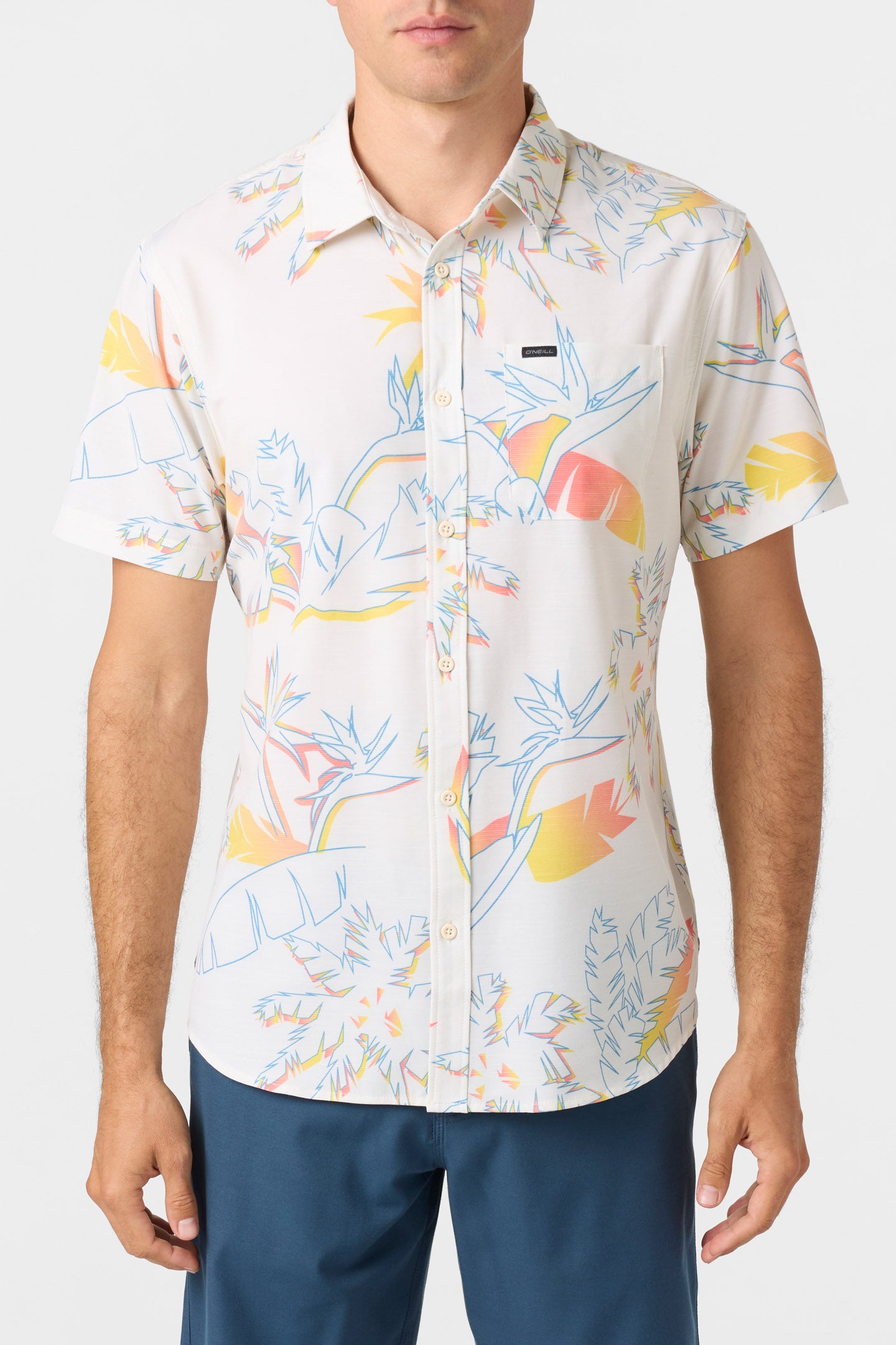 TRVLR Upf Traverse Slub Standard Standard Fit Shirt - Cream | O'Neill