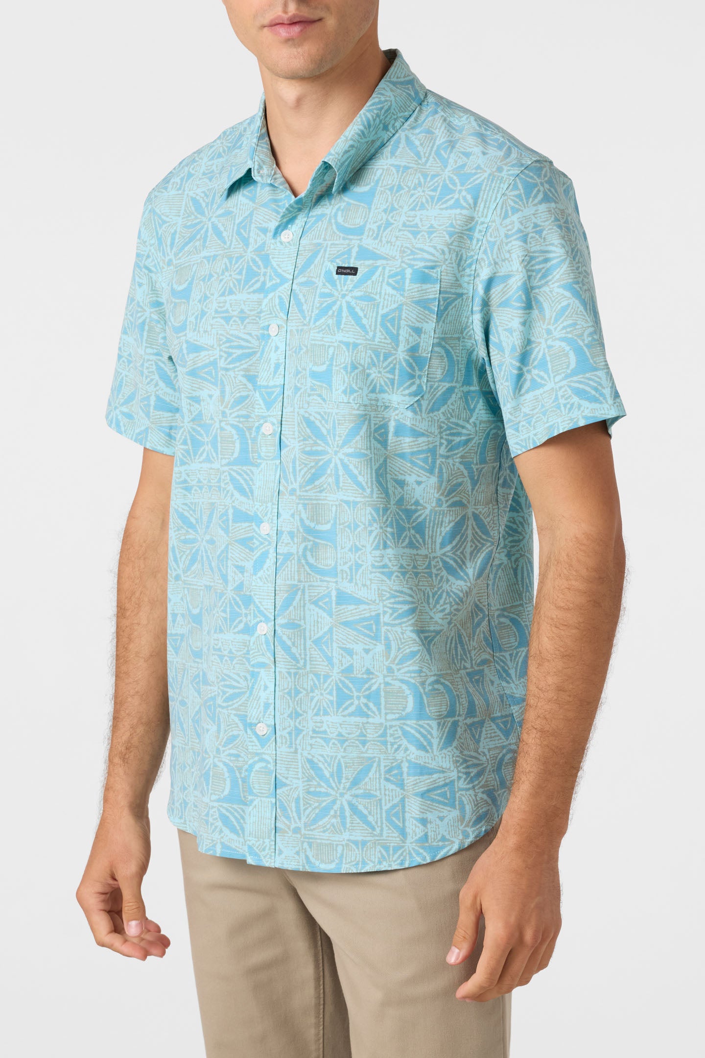 ラウンドマウス☆トータルネックシャツ TRVLR Upf Traverse Slub Relaxed Relaxed Fit Shirt - Pastel