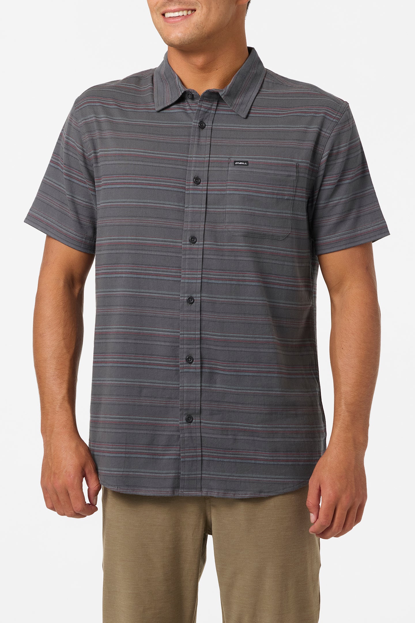 Seafaring Stripe Stretch Standard Fit Shirt S / GRAPHITE