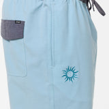 O'Riginals Solid Scallop Elastic Waist 16" Swim Trunks