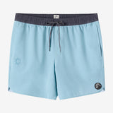 O'Riginals Solid Scallop Elastic Waist 16" Swim Trunks