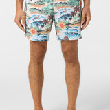 Hermosa Elastic Waist Lined 17" Swim Trunks