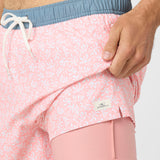 Hermosa Elastic Waist Lined 17" Swim Trunks