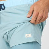 Hermosa Light Lined Elastic Waist 17" Swim Trunks