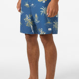 Hermosa Light Lined Elastic Waist 17" Swim Trunks