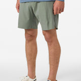 Reserve Light Check Scallop Elastic Waist 18" Hybrid Shorts