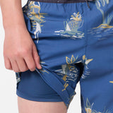 Boy's Hermosa Elastic Waist Lined 16" Swim Trunks