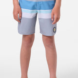 Boy's Cruzer Stripe Scallop 16" Boardshorts