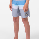 Boy's Cruzer Stripe Scallop 16" Boardshorts