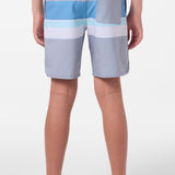 Boy's Cruzer Stripe Scallop 16" Boardshorts