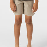 Boy's Reserve Light Check Scallop 16" Hybrid Shorts