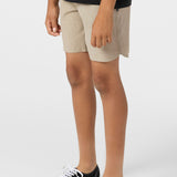 Boy's Reserve Light Check Scallop 16" Hybrid Shorts