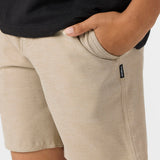 Boy's Reserve Light Check Scallop 16" Hybrid Shorts