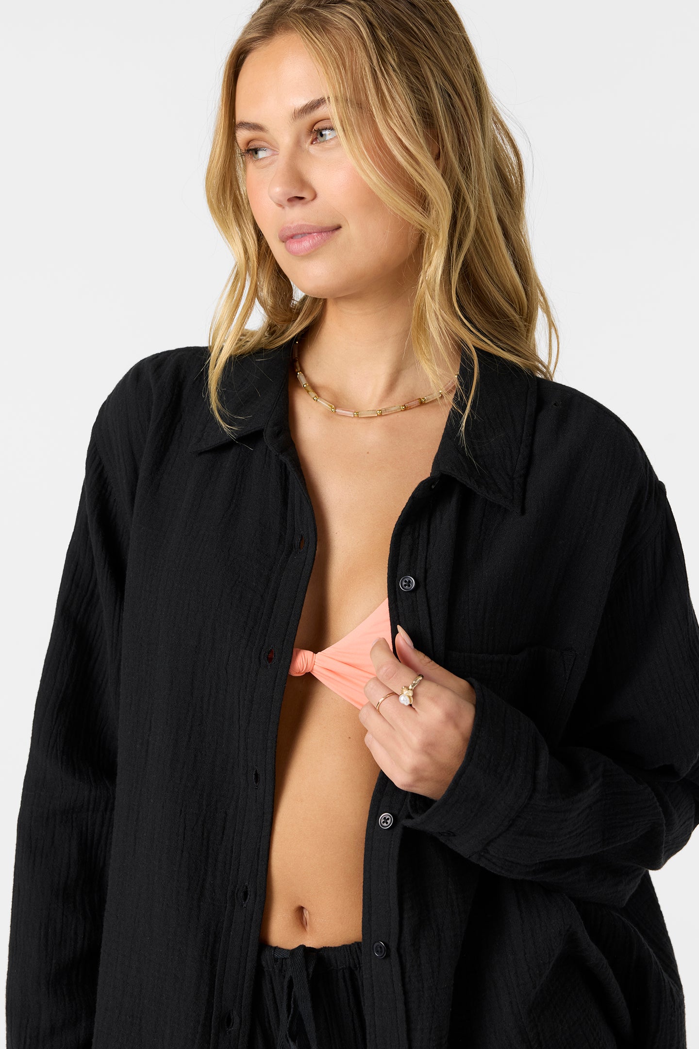 Leni Relaxed Long Sleeve Top - Black | O'Neill