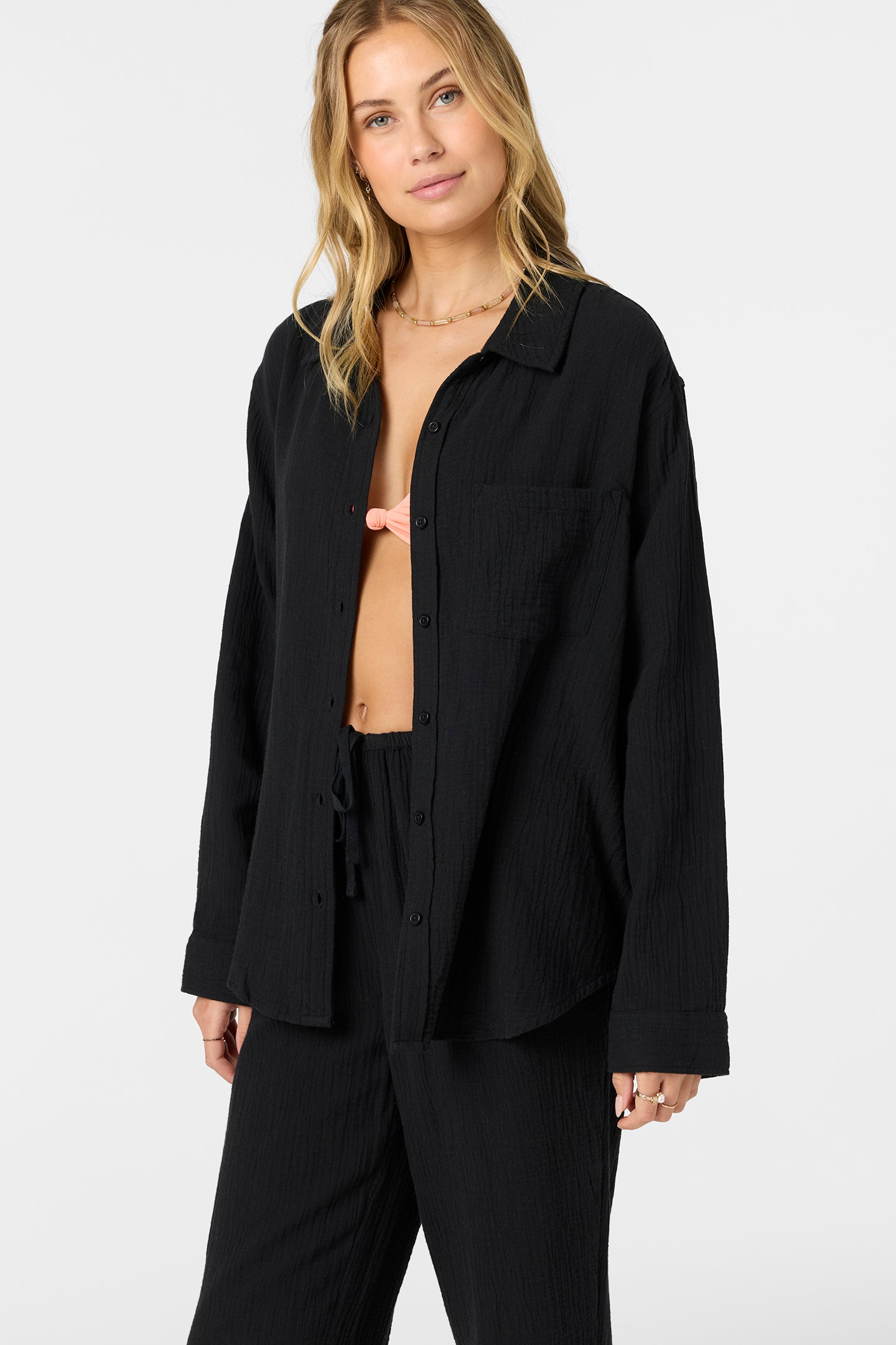 Leni Relaxed Long Sleeve Top - Black | O'Neill