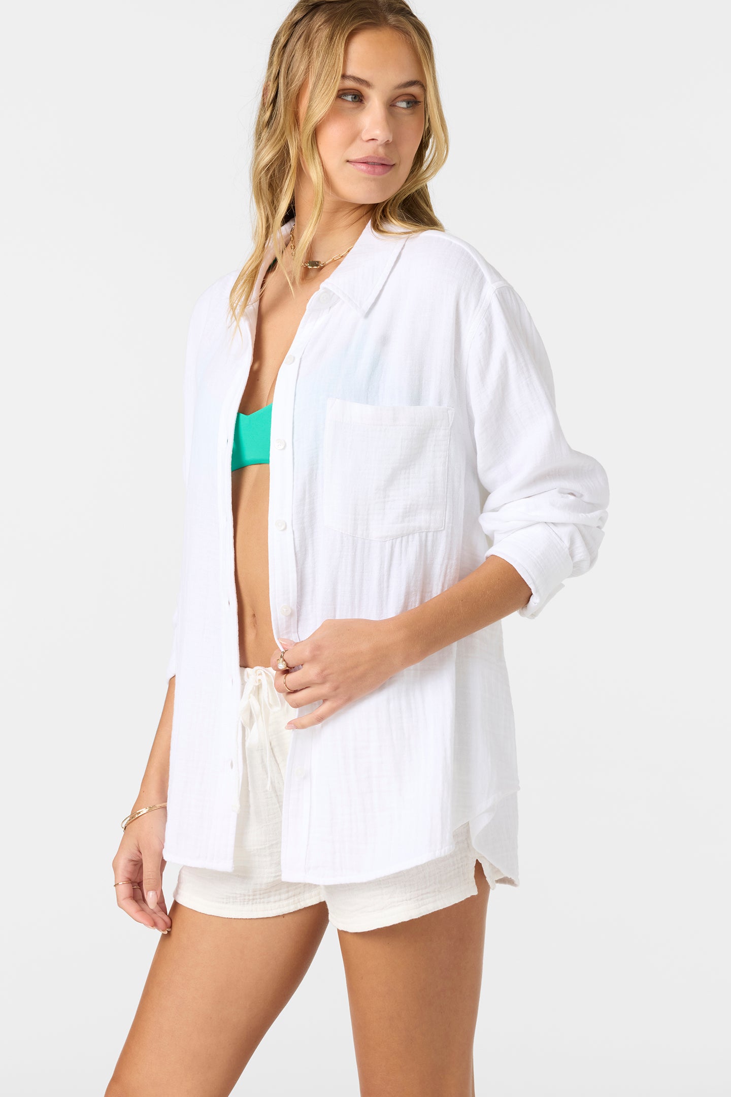 Leni Relaxed Long Sleeve Top - White | O'Neill