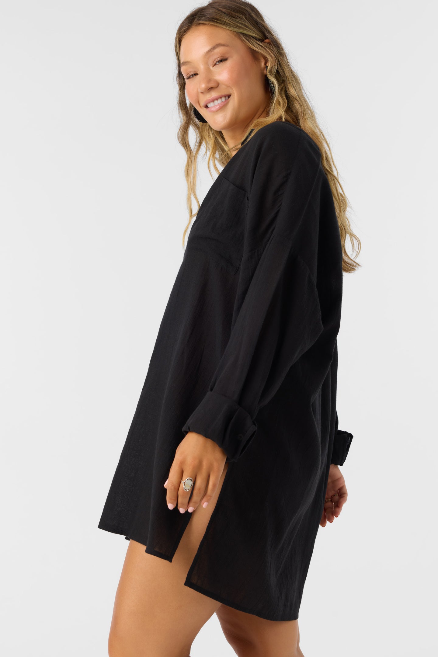 blue dress for baby girl Belizin Cover-Up Dress - Black