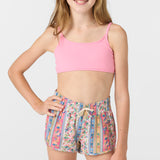 Girl's Balboa Printed 2" Elastic Boardshorts