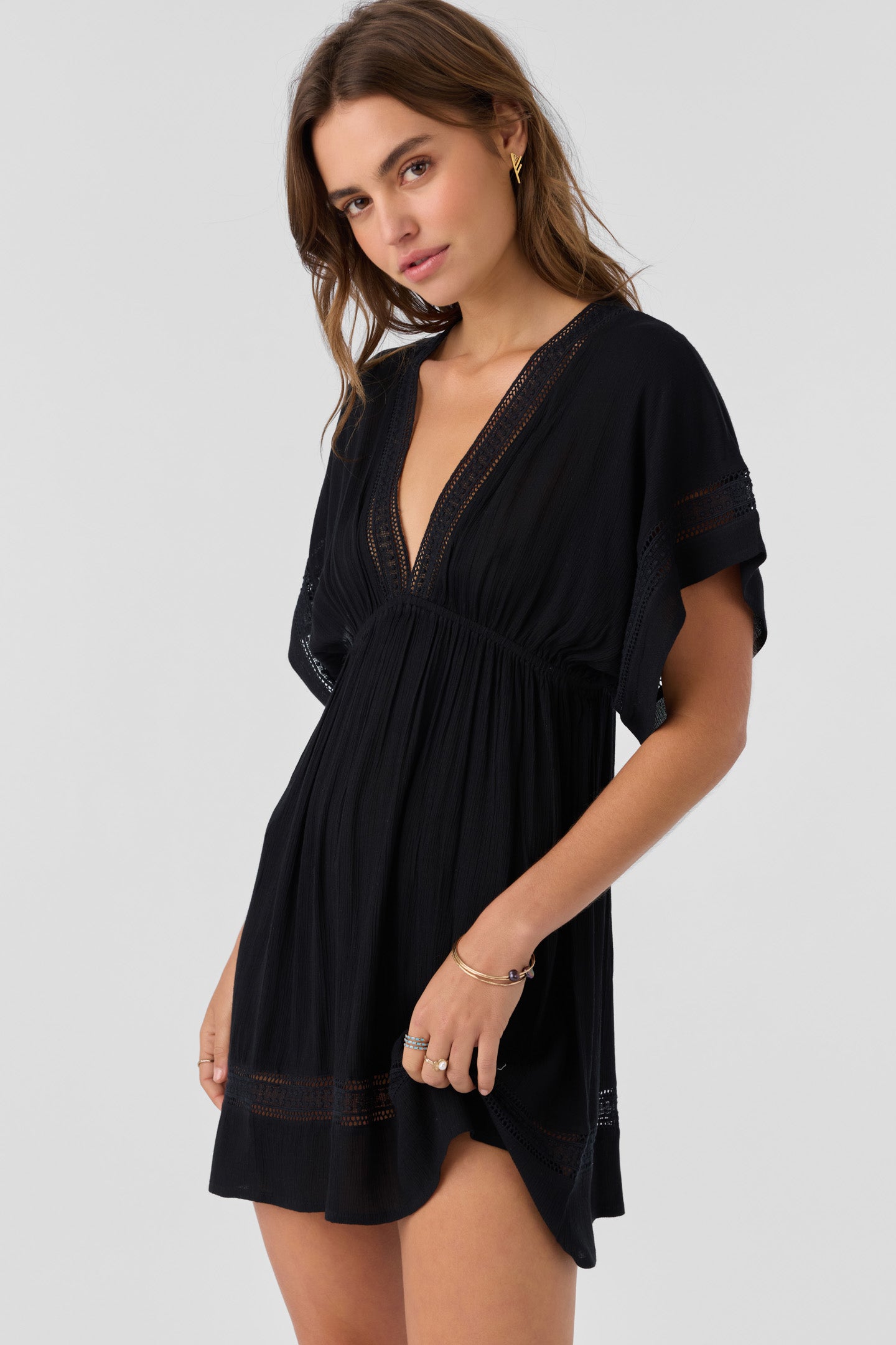 Kleo Woven Cover-Up Dress - Black