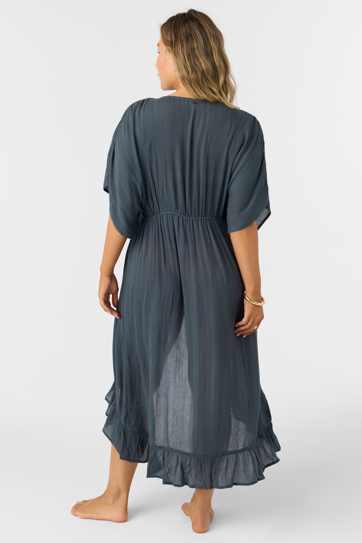 midi cover up dress O'Neill Women's Wilder - Slate Size:US 6 | EU 39 10%Spandex Wash Method Ever-Pretty: Wedding Guest Dress flannel
