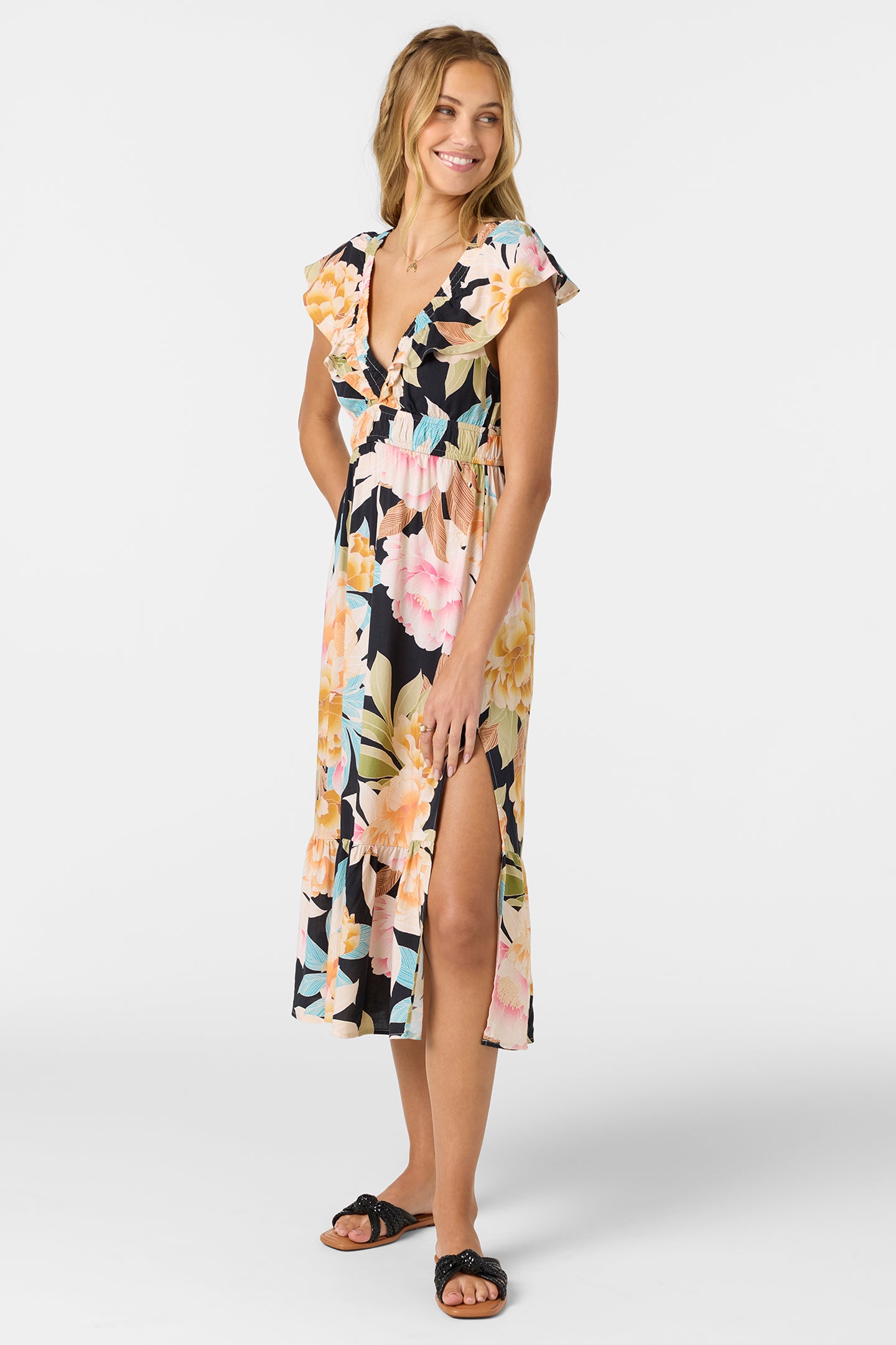 Zetta Midi Dress - Black | O'Neill