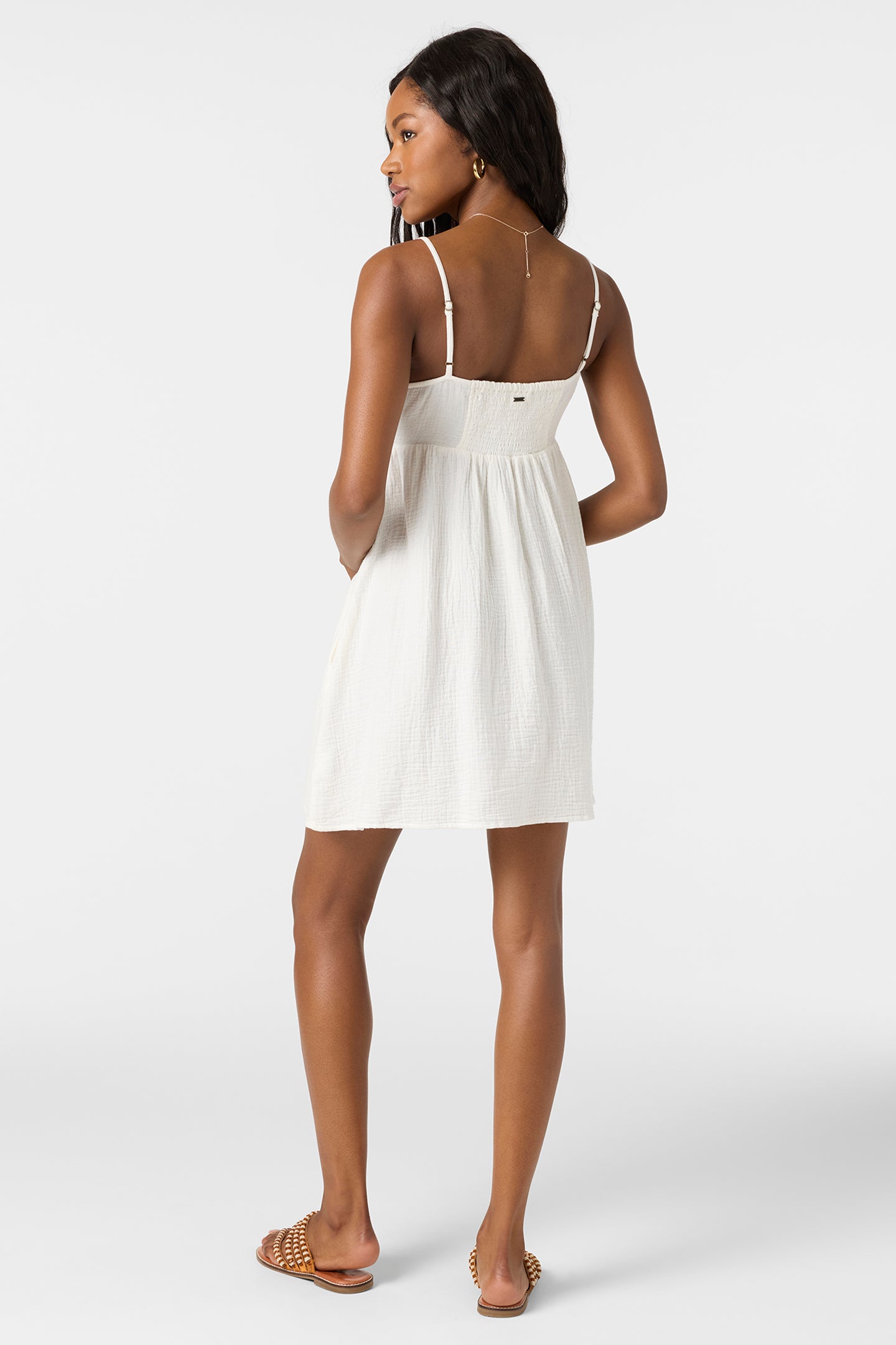 cute moo moo dress Natalya Short Dress - White