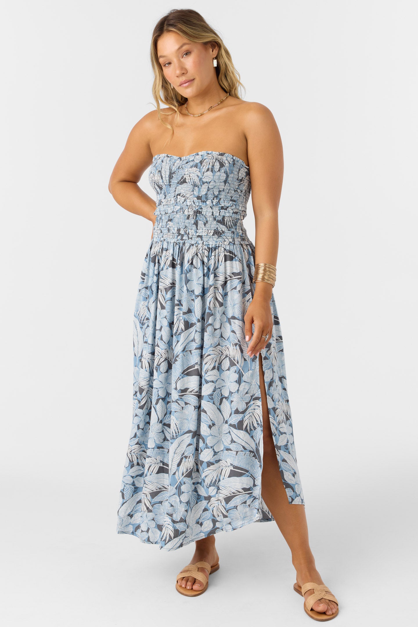 Devyn Palmetto Floral Midi Dress - Slate | O'Neill