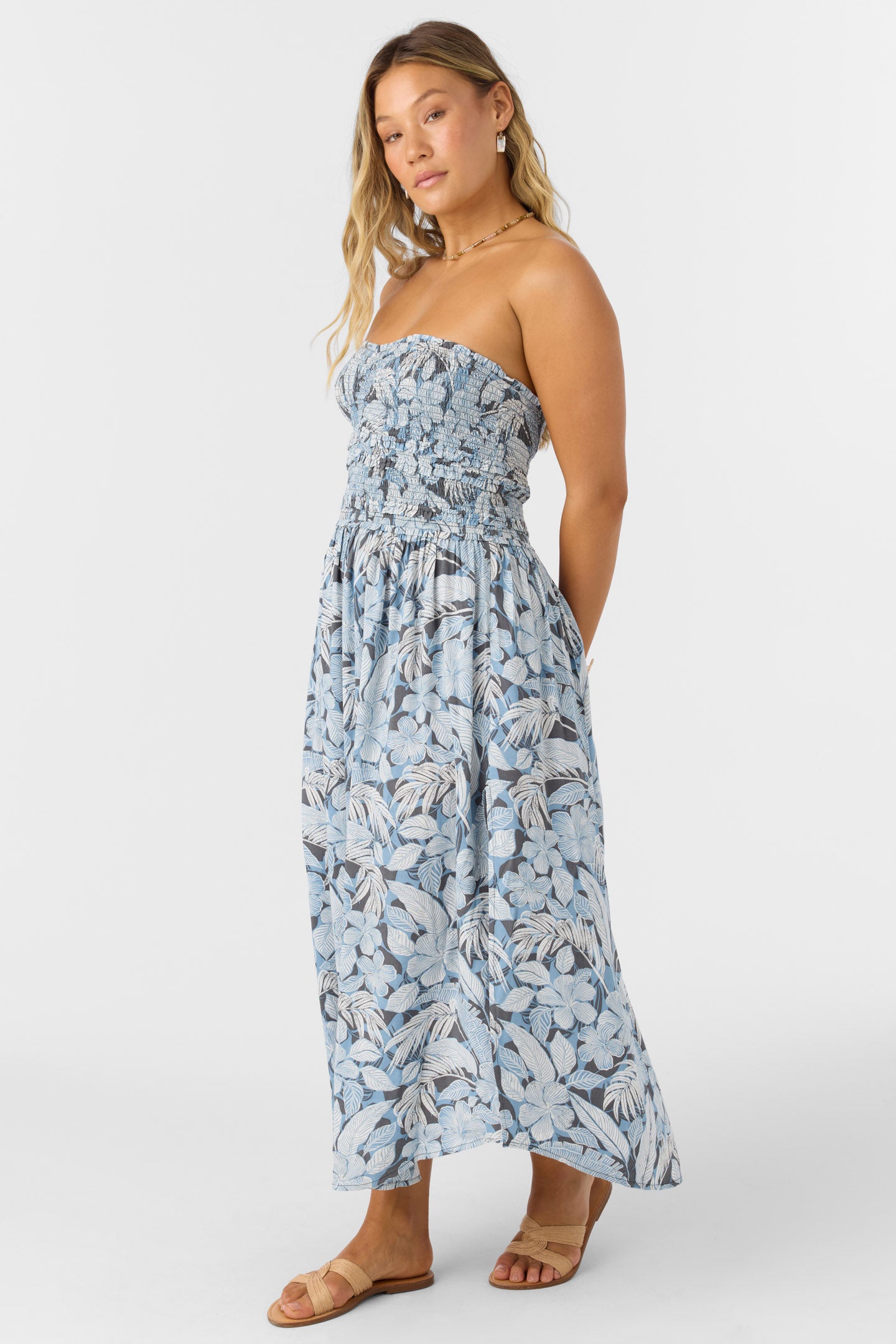 Devyn Palmetto Floral Midi Dress - Slate | O'Neill