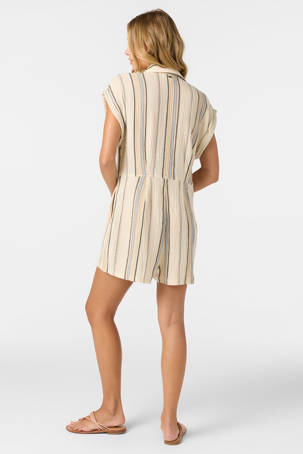 Kamilla Stripe Romper - Tapioca | O