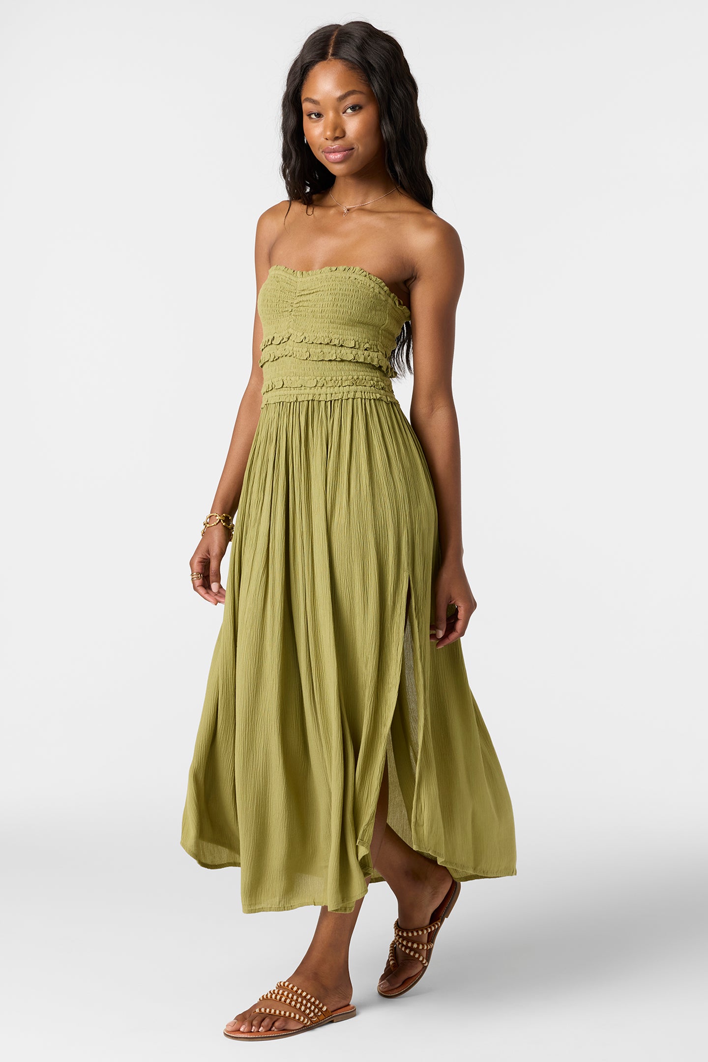 Devyn Midi Dress - Mosstone | O'Neill