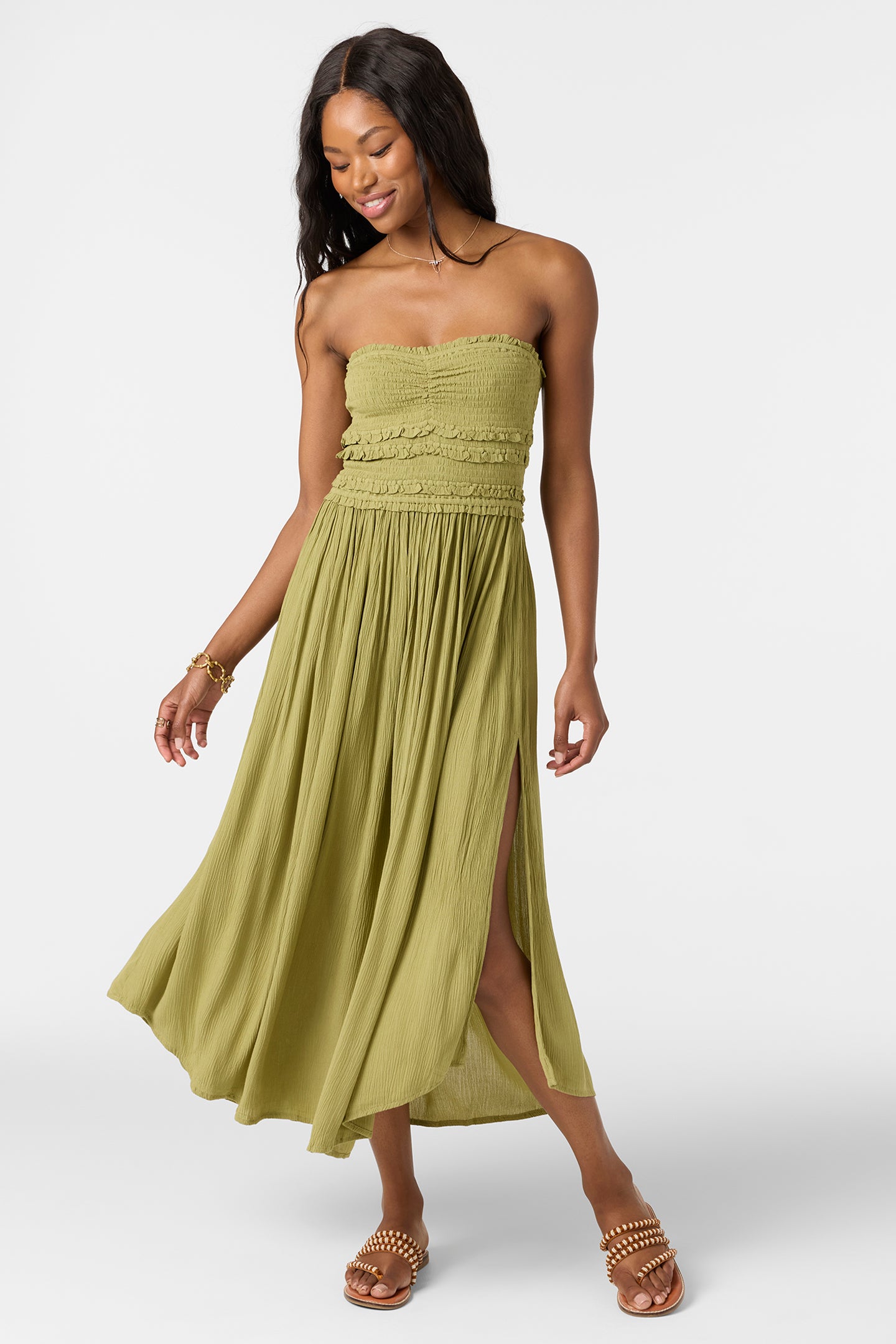 Devyn Midi Dress - Mosstone | O'Neill