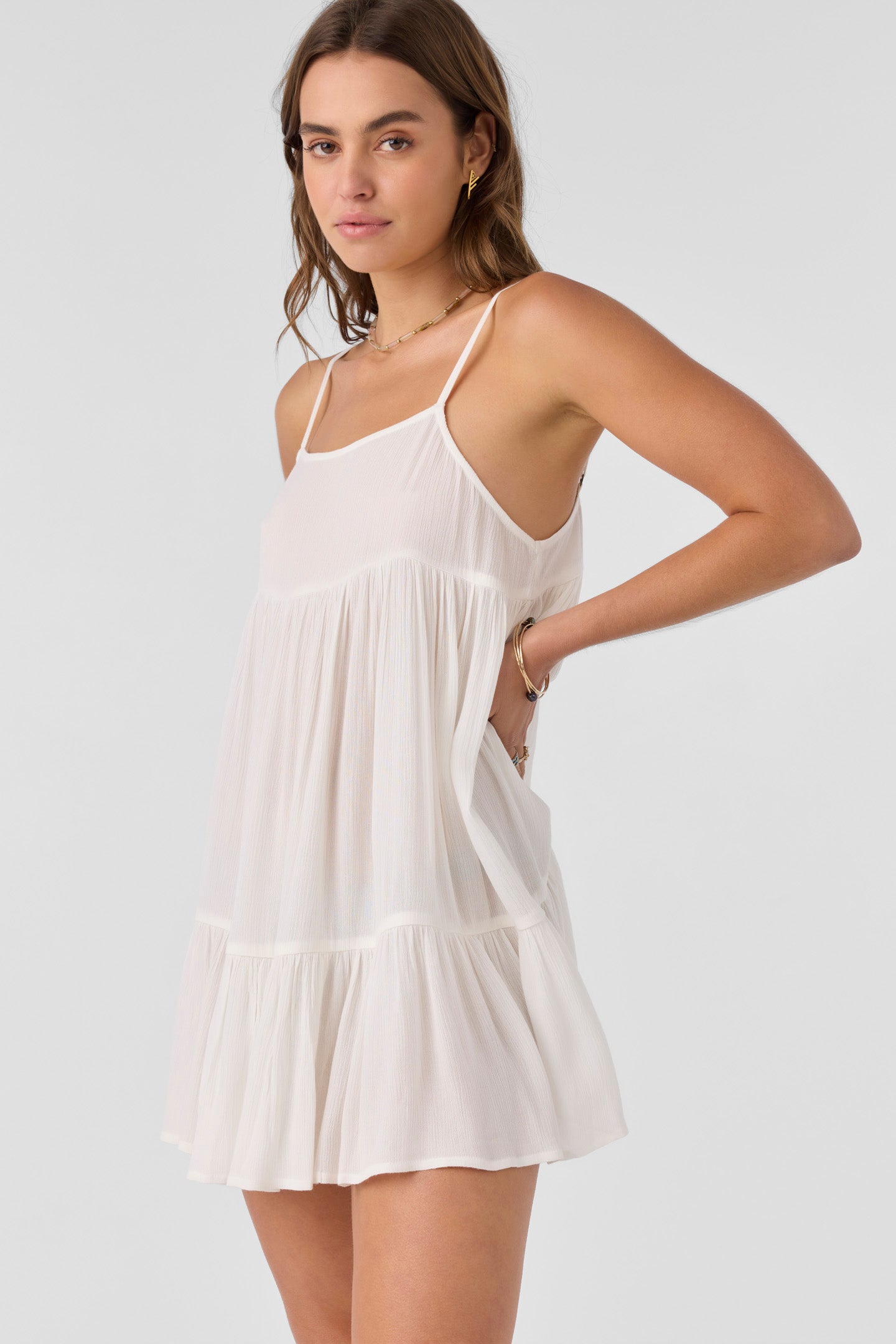 SEA linen cotton all-in-one シー RIE リネン 白 Saltwater Solids Rilee Dress - Vanilla | O'Neill