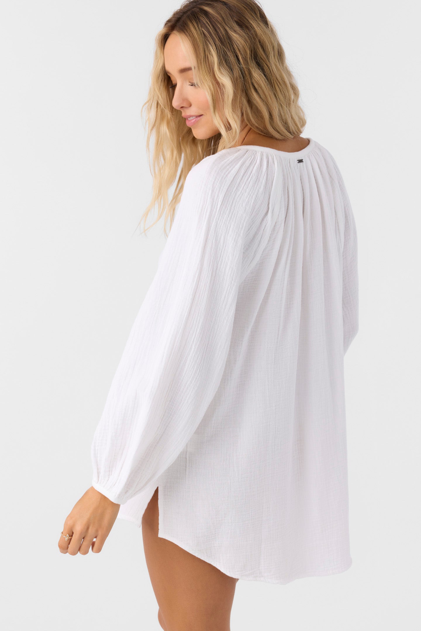 O'Neill Women's Krysten Tunic Dress in White, Size 2XL