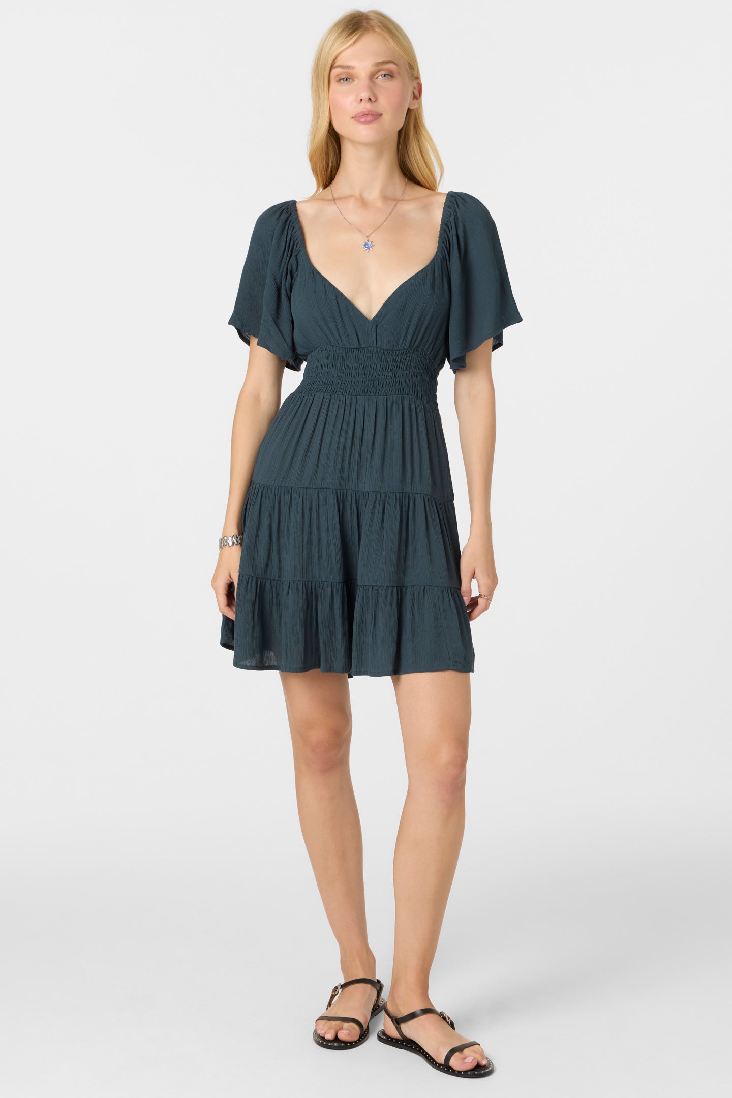 Layken Solid Short Dress - Slate | O'Neill
