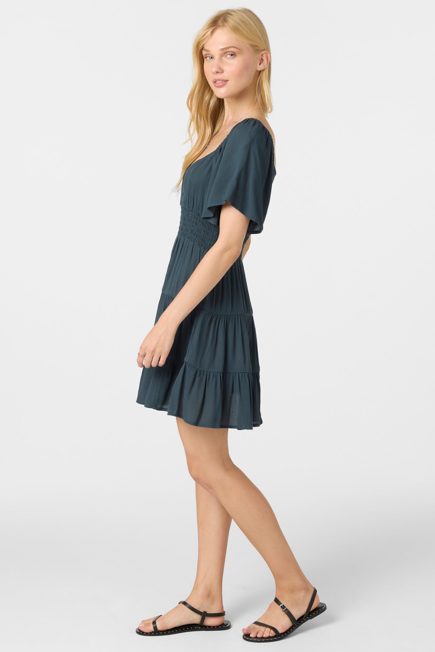 Layken Solid Short Dress - Slate | O'Neill
