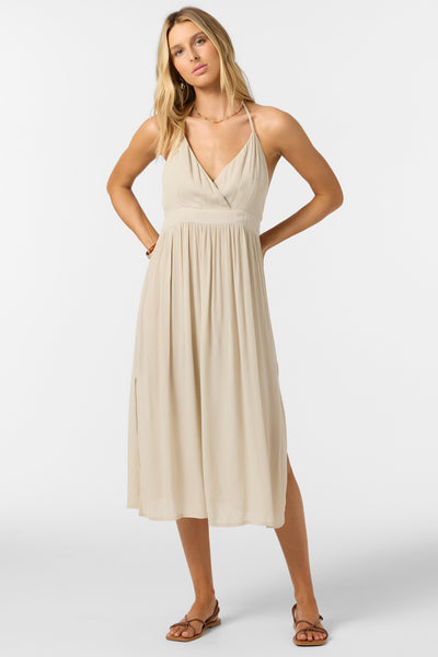 Annalisa Solid Midi Dress - Simply Taupe | O'Neill
